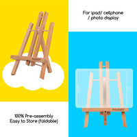 1 x RAW Customer Returns MEEDEN 12 pieces table easel wood, 30 CM display easels, children s easel table, picture stand solid beech wood, foldable and space-saving, holds canvases up to 25 CM - RRP €60.46