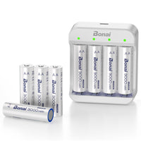 1 x RAW Customer Returns BONAI Rechargeable AA Lithium Batteries 1.5V 3000mWh - High Capacity, Constant Output, Intelligent Charging Protection, Fast Charging, 8 Batteries and Type C Charger - RRP €38.99