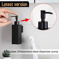 1 x RAW Customer Returns BGL Soap Dispenser, Wall Mounted Dispenser,304Stainless Steel Liquid Dispenser Matte Black for Daily Use - RRP €24.0