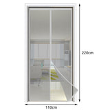 1 x RAW Customer Returns Magnetic fly screen for balcony door 110x220cm grey, premium insect protection door, fly screen door patio door self-adhesive without drilling - RRP €19.15