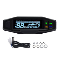 1 x RAW Customer Returns KAOLALI Universal Motorcycle Digital Speedometer Digital Tachometer with LCD Display Carburetor Kilometer Counter with Sensor - RRP €41.51