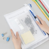 1 x RAW Customer Returns Document Bag, A3 Zipper Bag, for Documents, Cards and Homework, Random Color, 10 Pack - RRP €11.89