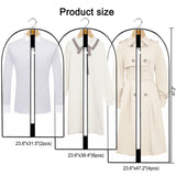 1 x RAW Customer Returns 12PCS Clothes Covers with Zip, Anti Dust Waterproof Moth Moisture, Anti-Dust Transparent Protective Covers for Shirts Suits Coats Clothes Covers Garment Bag - RRP €18.13