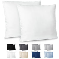 1 x RAW Customer Returns Dreamzie Pillowcase 60x60cm - Pack of 2 Oeko Tex Certified Microfiber with Zipper - Soft and Brushed Pillowcase - White - RRP €9.99