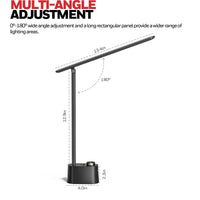 1 x RAW Customer Returns Honeywell Desk Lamp, Eye-Protection LED Desk Lamp, Desk Lamp with 3 Lighting Modes, LED Desk Lamp with USB A C Charging Port Black  - RRP €49.99