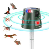 1 x RAW Customer Returns Bubbacare Cat Repeller 360 for Garden, Solar Powered Animal Control Devices Bird Repeller with Motion Sensor Flashing Light, 5 Modes Waterproof Animal Repellent for Squirrels Raccoons Martens Rabbits - RRP €51.92