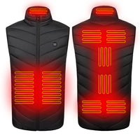 1 x RAW Customer Returns Heated Vest, Heated Vest for Men and Women, Hunting Vest, USB Electric Heating Vest, Adjustable Washable Heated Jacket, 3 Temperature Levels, 9 Heating Zones - RRP €38.66