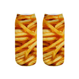 1 x Brand New Vspek Funny 4 Pairs 3D Burger Socks, Funky Cute Novelty Hamburg Chips Food Cotton Socks, Gift for Men Women Teens - RRP €27.6