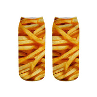 1 x Brand New Vspek Funny 4 Pairs 3D Burger Socks, Funky Cute Novelty Hamburg Chips Food Cotton Socks, Gift for Men Women Teens - RRP €27.6