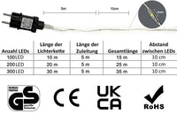 1 x RAW Customer Returns Gresonic 200 300 30M LED micro silver wire fairy lights, mains operated, decoration for indoor and outdoor use, warm white 300LED, warm white  - RRP €28.99