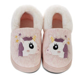 1 x Brand New IceUnicorn Slippers for Boys and Girls Warm Plush Cotton Shoes Home Children Cartoon Unicorn Cute Non-Slip Unicorn Pink, 24 25 EU  - RRP €19.15