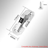 1 x RAW Customer Returns EFUTURETIME 8 x Cabinet Hinges Cabinet Door Softclose Screw-on Hinge with Spring 90 , 113 43 mm Furniture Hinge with Hydraulic Damping for Cabinet - RRP €19.15
