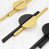 1 x RAW Customer Returns LONTAN 2 pieces cabinet handles semi-circular furniture handles 128 mm hole spacing handles black handles for kitchen cabinets kitchen handles black cabinet handles black matt door handles kitchen - RRP €18.14