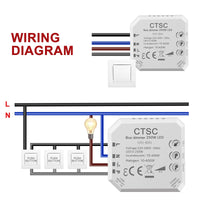 1 x RAW Customer Returns CTSC trailing edge dimmer - 220V LED dimmer - dimmer for LED - silent, dimmer suitable for dimmable LEDs, halogen bulb B2N  - RRP €33.99