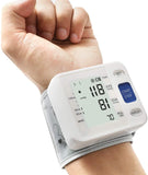 1 x RAW Customer Returns Automatic Wrist Blood Pressure Monitor Adjustable Cuff 2AAA Battery and Storage Bag - Irregular Heartbeat Detector 99 Measurement Memory Function Large LCD Beige - RRP €26.2