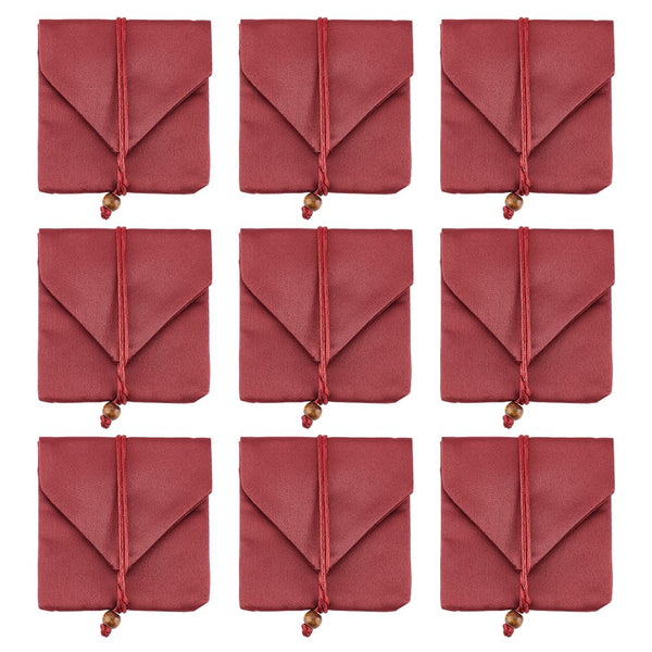 1 x Brand New BENECREAT 10pcs Dark Red Brocade Jewelry Gift Bags, 10x9.2cm Rectangular Jewelry Packaging Bag For Storing Jewelry, Jade, Beads, Coin - RRP €20.4