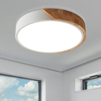 1 x RAW Customer Returns NICEME LED ceiling light wood 24W, white light 6500K LED ceiling light, LED lamps ceiling lights for living room bedroom bathroom balcony hallway basement 30Cm - RRP €32.44