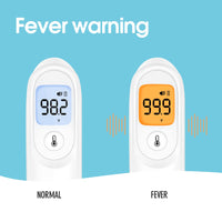 1 x RAW Customer Returns yuwell Fever Thermometer, Infrared Forehead Thermometer for Baby and Adults, Accurate Reading, Fever Alarm and Storage Box YT-1  - RRP €24.99