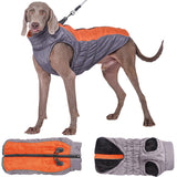 1 x Brand New OCSOSO Dog Coat, Dog Sweater Waterproof Fleece Vest with Harness Design, Reflective Adjustable Winter Coat Dog, Cozy Fleece Dog Jacket for Small Medium Large Dogs - Orange, M - RRP €28.99