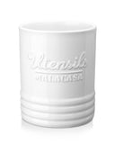 4 x Brand New MALACASA, REG series, kitchen utensil holder, 18.6 x 16 cm porcelain utensil holder kitchen for kitchen counter, utensil container kitchen utensils, utensil organizer white - RRP €119.96