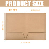 1 x RAW Customer Returns A4 Size Kraft Paper Folder with Business Card Slot for Files, Documents, Meetings, Reports, 12pcs - RRP €18.0