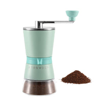 1 x RAW Customer Returns Vzaahu Manual Coffee Grinder - Hand Coffee Grinder with Conical Ceramic Grinder - 8 Levels Adjustable Coarseness with Hand Crank Mint Green  - RRP €20.16