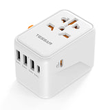 1 x RAW Customer Returns TESSAN Travel Adapter Worldwide USB C PD Fast Charge, 45W Fast Charging Travel Plug Adapter with 3 USB and 2 USB C, Universal for EU USA UK Thailand Australia Travel Adapter - RRP €32.45