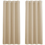 1 x RAW Customer Returns PONY DANCE thermal curtain, heat-insulating blackout curtains, eyelet curtains, set of 2, bedroom curtains and curtains, short, opaque, H 175 x W 140 cm, haze blue - RRP €31.81