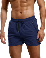 3 x Brand New Domee Men s Sports Swim Shorts Short Pants with Zip Pockets Deep Blue Zip S - RRP €72.0