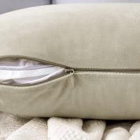 1 x RAW Customer Returns MIULEE velvet cushion cover decorative cushion cover decorative cushion cover with hidden zipper 45 x 45 cm set of 2 taupe - RRP €15.49