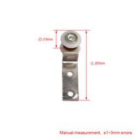 1 x RAW Customer Returns BQLZR 6.5 x 1.9cm Bend Tube Metal Bearing Pulley Block with Two Plastic Wheels for Sliding Doors, Windows, Cabinet - RRP €24.22