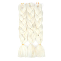 1 x RAW Customer Returns PORSMEER 3 Pieces Jumbo Braid Synthetic Hair for Braiding 24 Inches 100g Kanekalon Hair Braiding Extensions for Crochet Twist Braiding Hair Colorful Color White Golden Glitter Tinsel Hair  - RRP €18.98