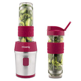 1 x RAW Customer Returns H.Koenig Mini Blender for SMOOTHIE Compact 570mL SMOO10 BPA Free Powerful 300W, Blender for smoothies and shakes 2 Portable Bottles with lid, 4 Stainless steel blades, fuchsia - RRP €34.9