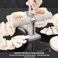 1 x RAW Customer Returns Dumpling Maker Automatic, Double Head Automatic Dumpling Maker Dumpling Former Ravioli Maker Stainless Steel Kitchen Utensils Kitchen Accessories Ravioli Dumpling Former - RRP €20.99