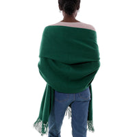 1 x RAW Customer Returns Scarf Shawl Winter Woman Stole Green Spaosa Scarves Foulard Pashmina Elegant Ceremony - RRP €24.0