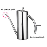 1 x RAW Customer Returns IMEEA Olive Vinegar Oil Dispenser SUS304 Stainless Steel Oil Jug Oil Container Oil Bottle Oil Storage Ingredient Dispenser with Drip-Free Spout 23oz 700ml  - RRP €26.99