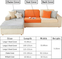 1 x RAW Customer Returns Adjustable Sofa Cover 3 2 1 Seater Chaise Long, Sofa Cover Elastic Wear-Resistant Cover, Universal Seat Protector Cushion Covers Camel Fabric, 2 Seater Cover  - RRP €19.99