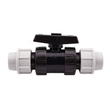 1 x Brand New HYDROBIL MDPE fitting for water pipes, socket 40mm x 40mm with ball valve, for MDPE plastic pipes, 16 bar, max. temp. 45 C, compression fittings - RRP €24.0