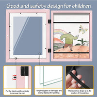 4 x Brand New KECRULV picture frame children s drawings, children s art frame front opening, A4 children s art picture frame changeable, for displaying or hanging your children s artwork with 5 scratch pictures A4 - RRP €68.44