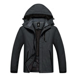 1 x RAW Customer Returns Dr.Cyril Men s Waterproof Ski Jacket Warm Winter Snow Coat Hood Windproof Raincoat XL, Black  - RRP €76.88