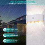 1 x RAW Customer Returns INHDBOX 8W wall light wall lamp with motion sensor, LED outdoor wall light waterproof IP65 wall lighting modern up down outdoor light aluminum outdoor wall lights wall lamp indoor outdoor warm white - RRP €30.24