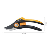 3 x RAW Customer Returns Fiskars Bypass Secateurs, Plus, P521, for fresh branches and twigs, non-stick coating, stainless steel blades, length 20.1 cm, black orange, 1057167 - RRP €53.58