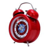 1 x RAW Customer Returns Lafocuse Metal Alarm Clock Children Boy Red with Night Light, Captain Alarm Clock Silent, Double Bell Alarm Clock, No Ticking Table Clock for Bedside Table Children s Room 8cm - RRP €16.13