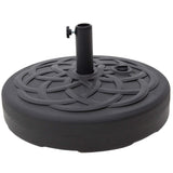 1 x RAW Customer Returns C-Hopetree Fillable Parasol Base Umbrella Stand Parasol Base for Umbrella Poles up to 38 48 mm, with 28 L Water or 39 kg Sand, Round Black - RRP €70.58