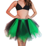 1 x Brand New Flovel St. Patrick s Day Tutu Skirt Layered Ballet Skirt Green Elastic Costume Skirt for Women and Girls Black with Green  - RRP €23.64