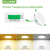 1 x RAW Customer Returns ALUSSO LED recessed spotlights 230V flat, 5W 400 lumen dimmable LED spots 230V ceiling spots, warm white 3000K neutral white 4000K cold white 6500K, LED recessed lights IP44 for bathroom kitchen living room, set of 12 - RRP €56.56