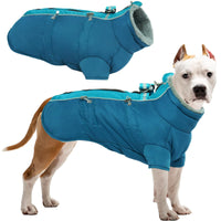 1 x RAW Customer Returns Katzinst Dog Winter Coat, Waterproof Dog Coat with Legs, Reflective Dog Jacket with Belly Protection, Dog Clothing Outfit, Dog Coat for Medium Dogs, French Bulldog, L - RRP €35.05