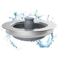 1 x RAW Customer Returns Hibbent kitchen sink plug, stainless steel shell with anti-clogging strainer, filter out food residue, universal sink strainer and odor prevention - depth of the sink 22 mm - RRP €14.7