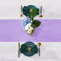 4 x Brand New Huudngeje Pack of 5 Satin Table Cloth 12 X 108, Lavender Table Cloth for Weddings, Birthday Parties, Banquet Decorations - RRP €81.6