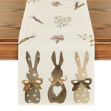 1 x RAW Customer Returns Artoid Fashion Bunny Carrots Happy Easter Table Runner, Washable Modern Spring Kitchen Dining Table Decoration for Indoor and Outdoor Holiday Party Living Room Decor 40 x 240 cm - RRP €14.75